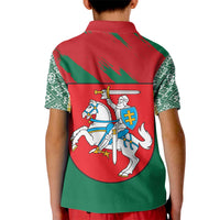 Lithuania Emblem Kid Polo Shirt National Symbol with Traditional Patterns