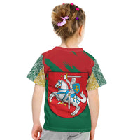 Lithuania Emblem Kid T Shirt National Symbol with Traditional Patterns