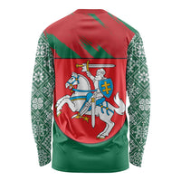 Lithuania Emblem Long Sleeve Shirt National Symbol with Traditional Patterns