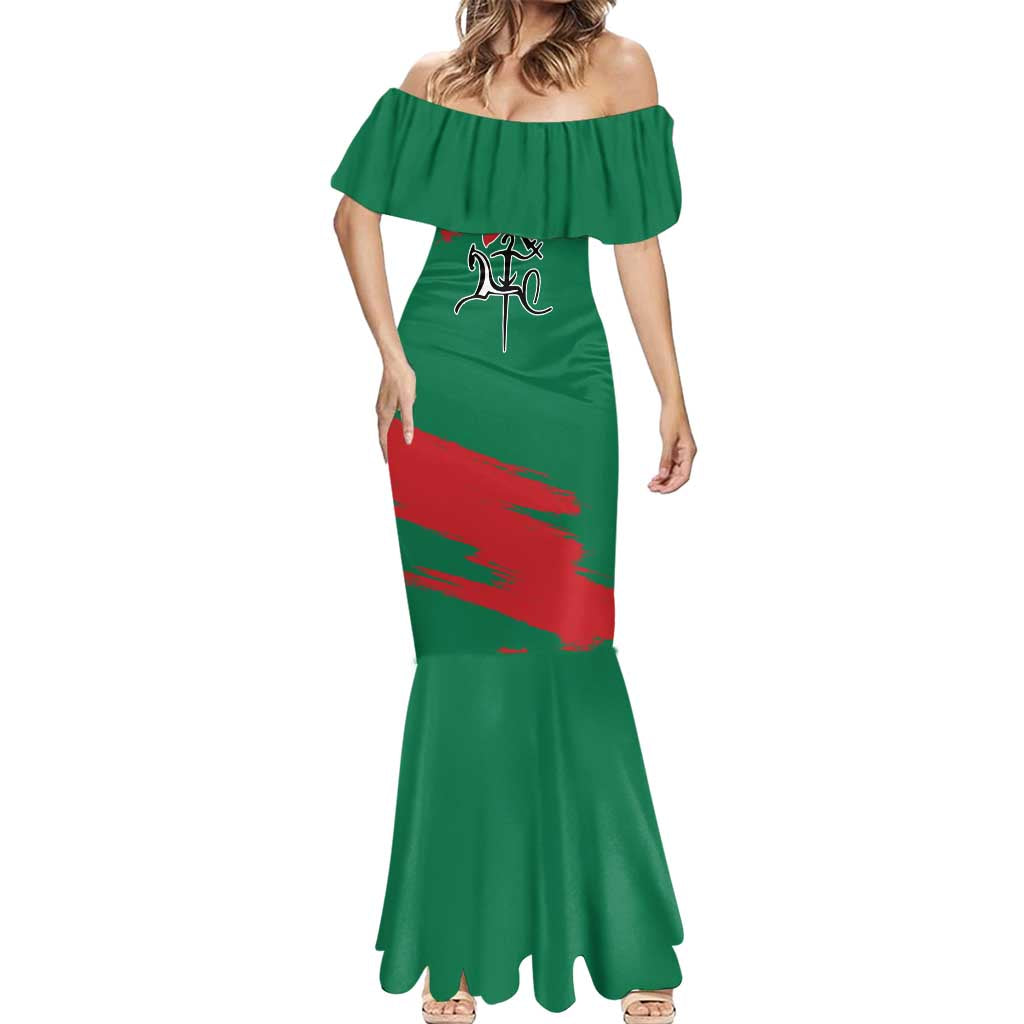 Lithuania Emblem Mermaid Dress National Symbol with Traditional Patterns