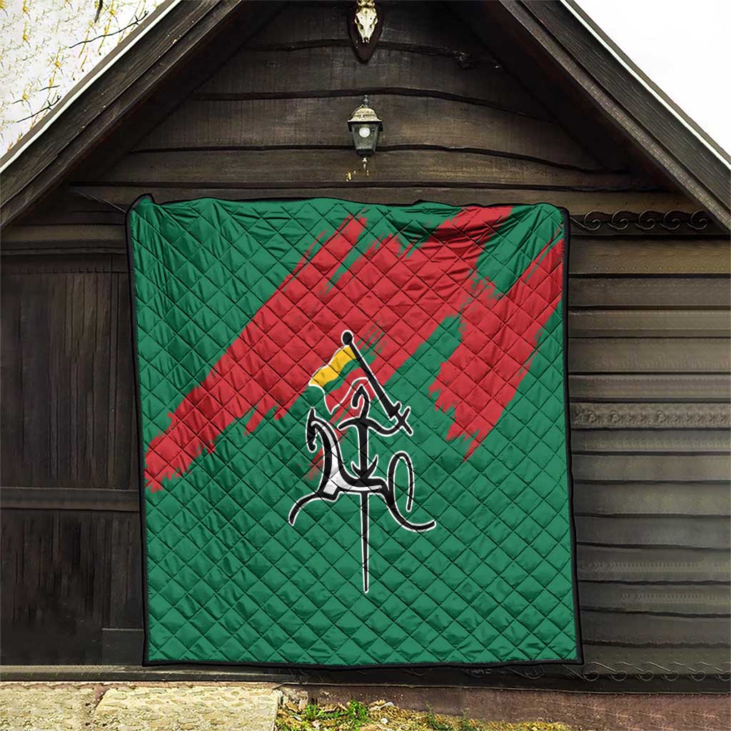 Lithuania Emblem Quilt National Symbol with Traditional Patterns