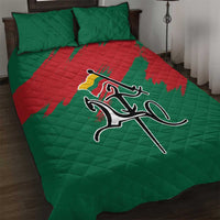 Lithuania Emblem Quilt Bed Set National Symbol with Traditional Patterns