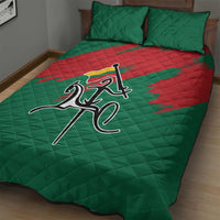 Lithuania Emblem Quilt Bed Set National Symbol with Traditional Patterns