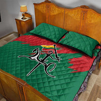 Lithuania Emblem Quilt Bed Set National Symbol with Traditional Patterns