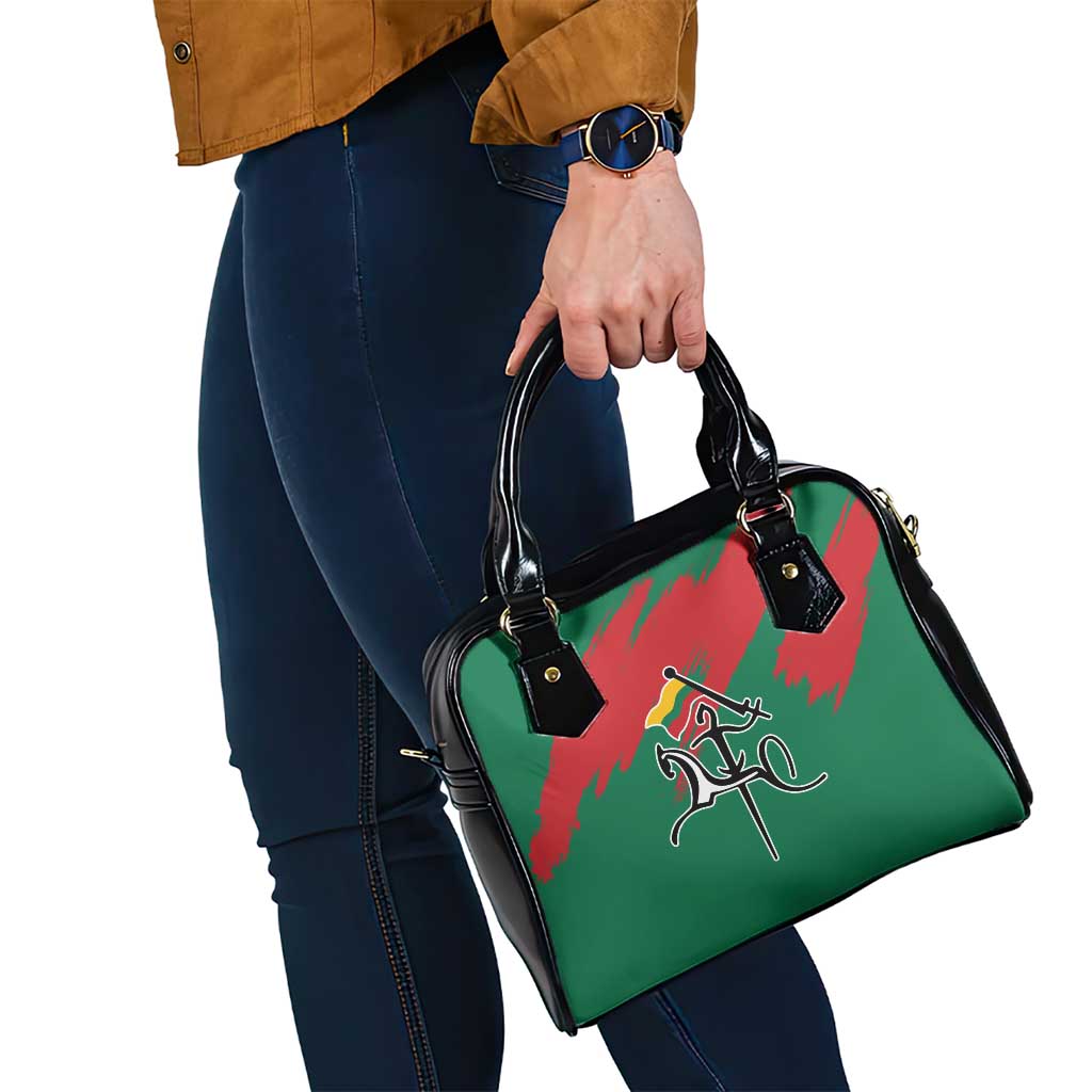 Lithuania Emblem Shoulder Handbag National Symbol with Traditional Patterns