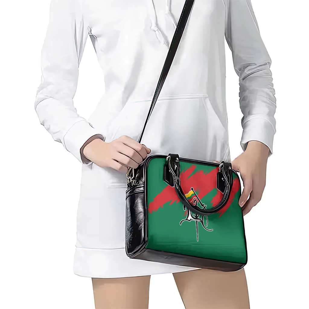Lithuania Emblem Shoulder Handbag National Symbol with Traditional Patterns
