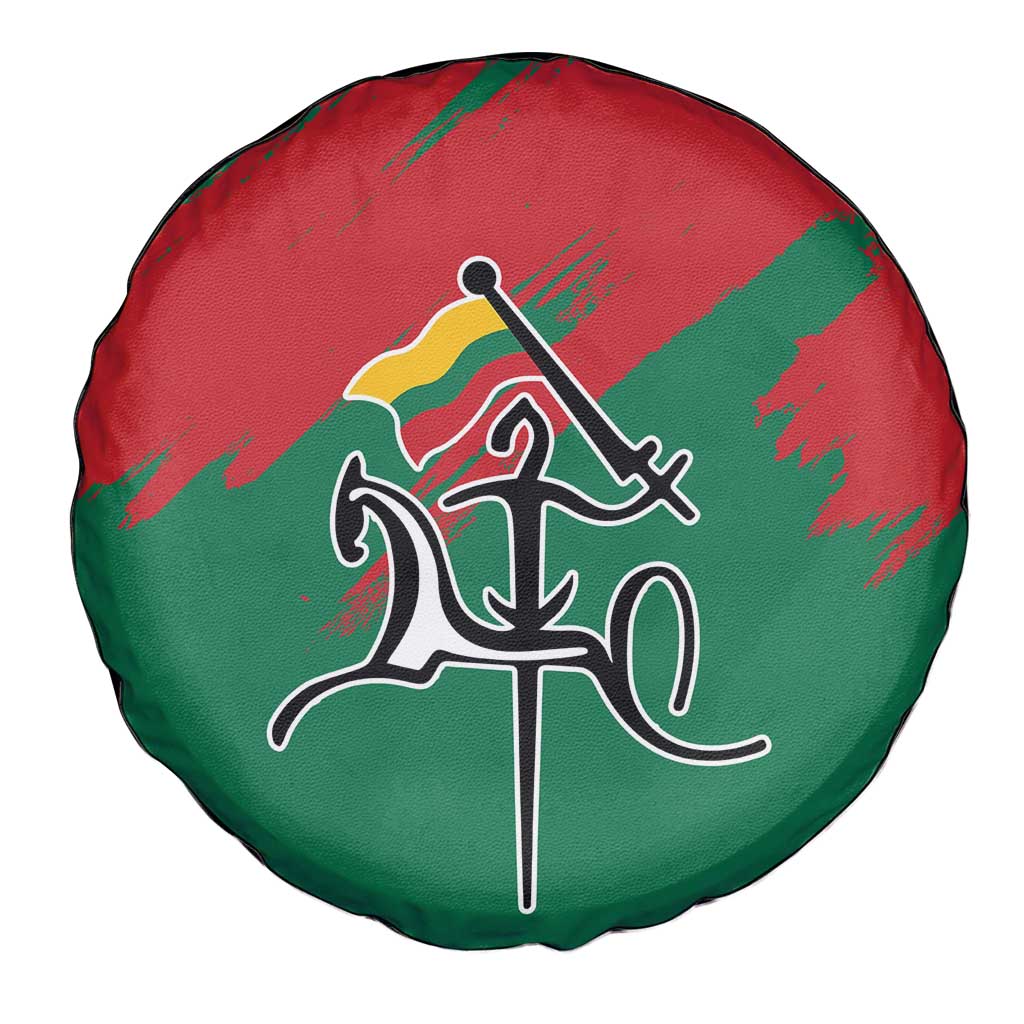 Lithuania Emblem Spare Tire Cover National Symbol with Traditional Patterns