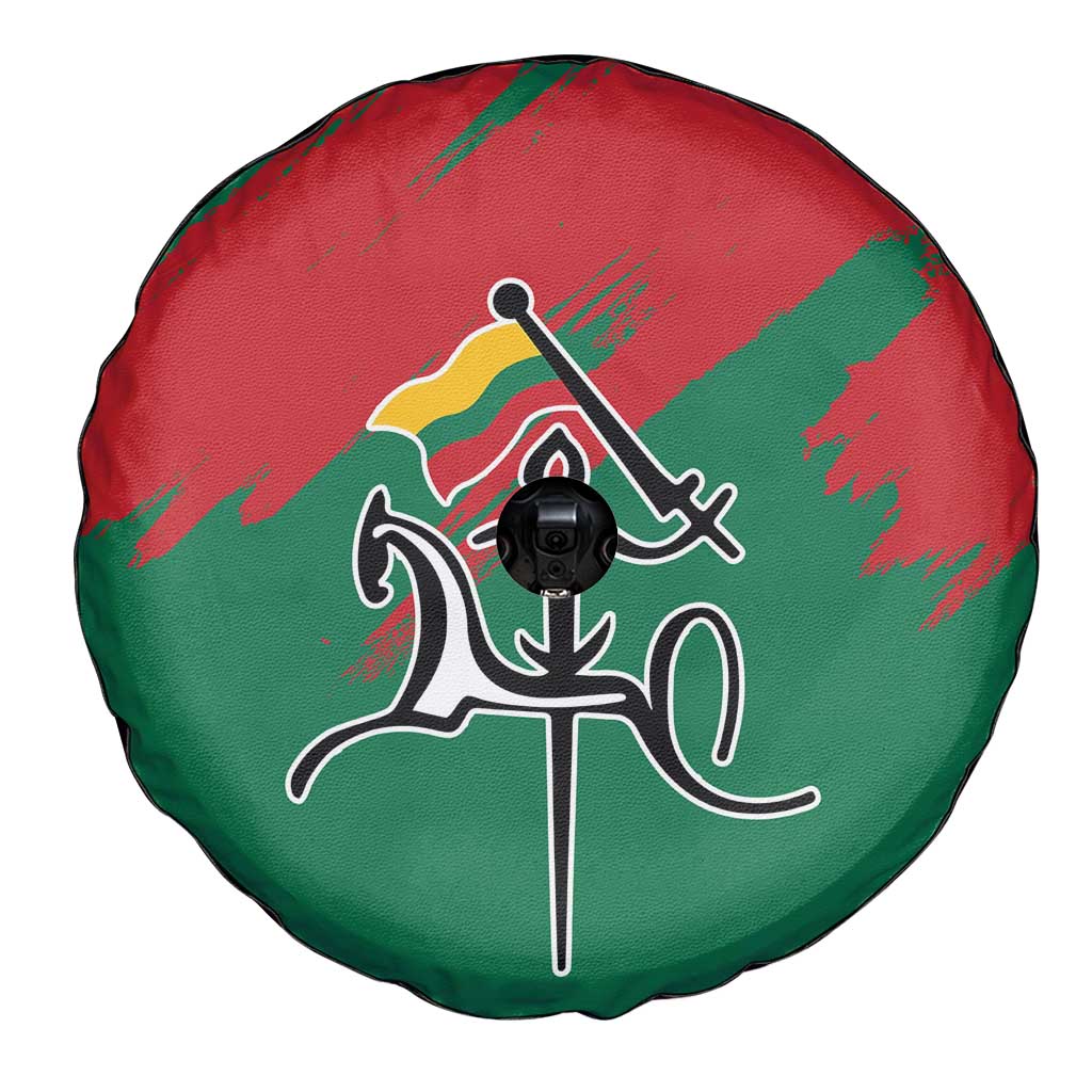 Lithuania Emblem Spare Tire Cover National Symbol with Traditional Patterns