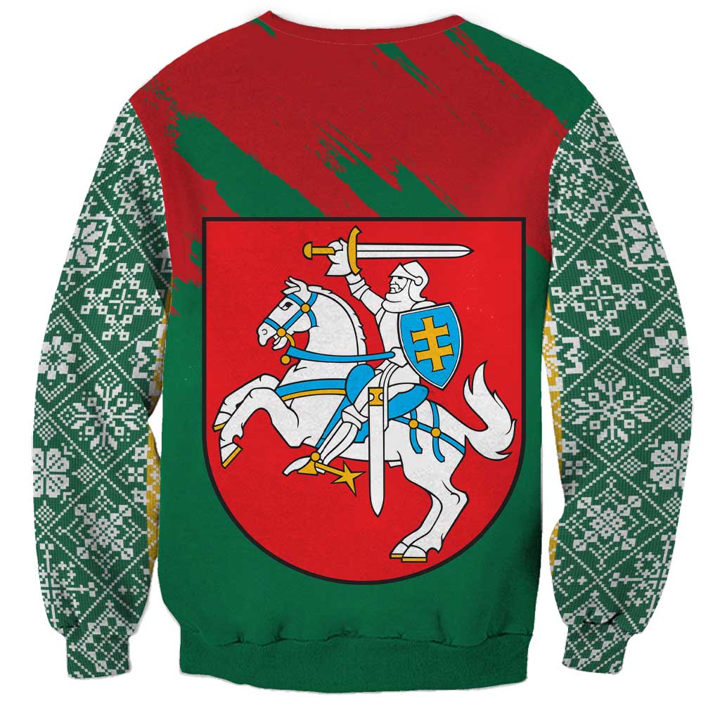 Lithuania Emblem Sweatshirt National Symbol with Traditional Patterns