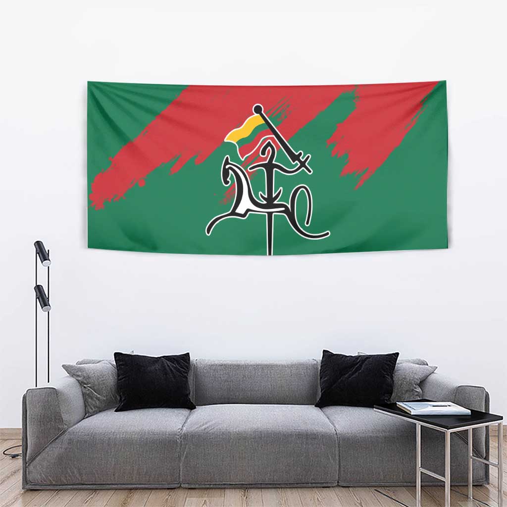Lithuania Emblem Tapestry National Symbol with Traditional Patterns
