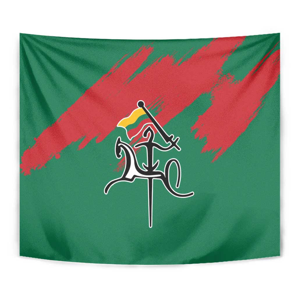 Lithuania Emblem Tapestry National Symbol with Traditional Patterns