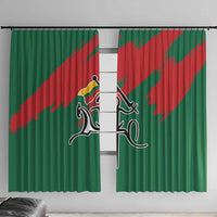 Lithuania Emblem Window Curtain National Symbol with Traditional Patterns