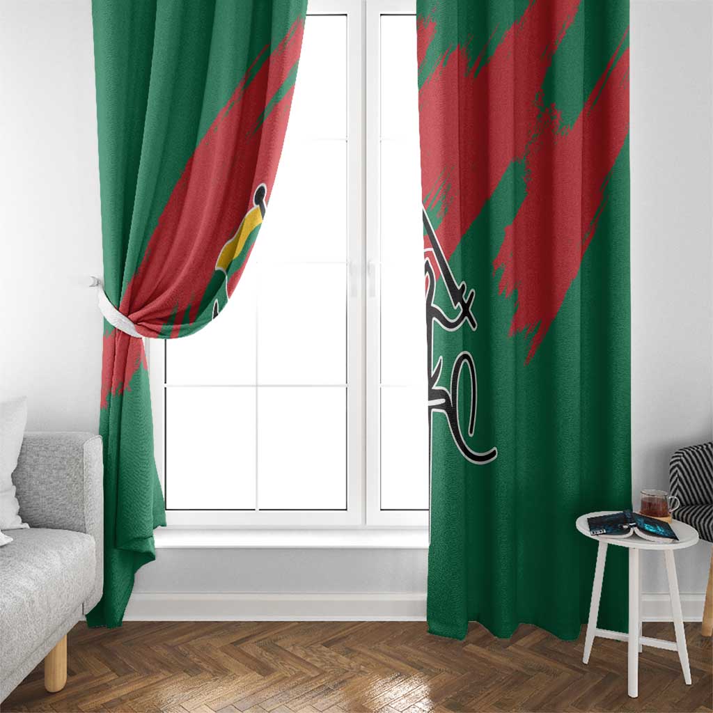 Lithuania Emblem Window Curtain National Symbol with Traditional Patterns