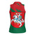 Lithuania Emblem Women Sleeveless Polo Shirt National Symbol with Traditional Patterns