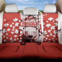 Canada Bear Back Car Seat Cover with Maple Leaf and Rocky Mountain Design