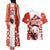 Canada Bear Couples Matching Tank Maxi Dress and Hawaiian Shirt with Maple Leaf and Rocky Mountain Design