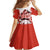 Canada Bear Family Matching Off Shoulder Maxi Dress and Hawaiian Shirt with Maple Leaf and Rocky Mountain Design