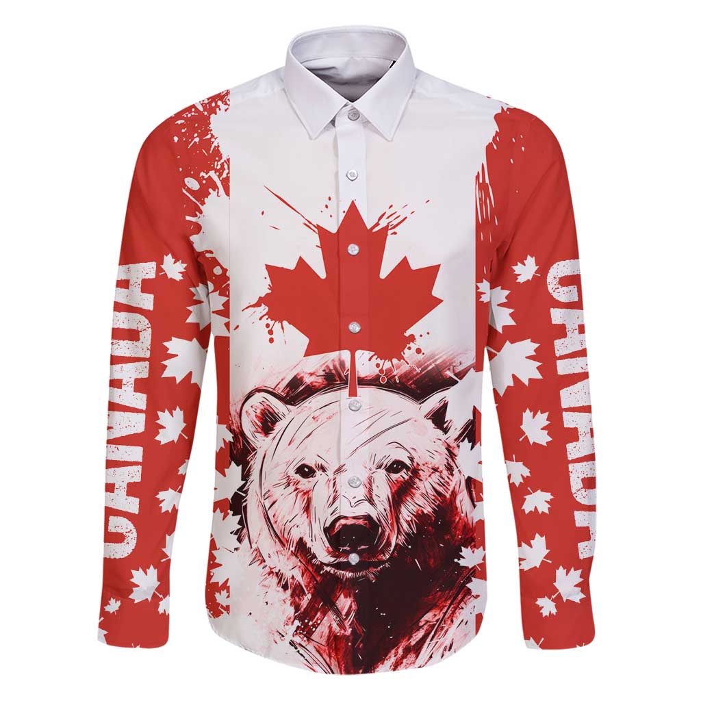 Canada Bear Family Matching Puletasi and Hawaiian Shirt with Maple Leaf and Rocky Mountain Design