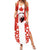 Canada Bear Family Matching Summer Maxi Dress and Hawaiian Shirt with Maple Leaf and Rocky Mountain Design