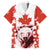 Canada Bear Hawaiian Shirt with Maple Leaf and Rocky Mountain Design