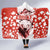 Canada Bear Hooded Blanket with Maple Leaf and Rocky Mountain Design