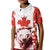 Canada Bear Kid Polo Shirt with Maple Leaf and Rocky Mountain Design