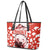 Canada Bear Leather Tote Bag with Maple Leaf and Rocky Mountain Design