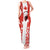 Canada Bear Tank Maxi Dress with Maple Leaf and Rocky Mountain Design