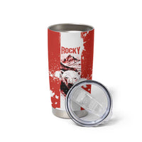 Canada Bear Tumbler Cup with Maple Leaf and Rocky Mountain Design