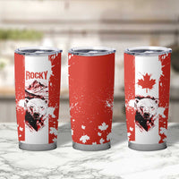 Canada Bear Tumbler Cup with Maple Leaf and Rocky Mountain Design