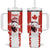 Canada Bear Tumbler With Handle with Maple Leaf and Rocky Mountain Design