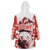 Canada Bear Wearable Blanket Hoodie with Maple Leaf and Rocky Mountain Design