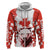 Canada Bear Zip Hoodie with Maple Leaf and Rocky Mountain Design