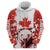 Canada Bear Zip Hoodie with Maple Leaf and Rocky Mountain Design