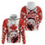 Canada Bear Zip Hoodie with Maple Leaf and Rocky Mountain Design