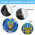Trident Emblem Ukraine Spare Tire Cover with Blue Sunflowers and Flag Colors Design
