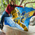 Ukraine Archangel Michael Quilt with Trident Emblem and Sunflowers Design