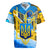 Ukraine Archangel Michael Rugby Jersey with Trident Emblem and Sunflowers Design