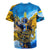 Ukraine Archangel Michael Rugby Jersey with Trident Emblem and Sunflowers Design
