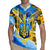 Ukraine Archangel Michael Rugby Jersey with Trident Emblem and Sunflowers Design