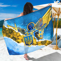 Ukraine Archangel Michael Sarong with Trident Emblem and Sunflowers Design