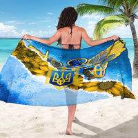 Ukraine Archangel Michael Sarong with Trident Emblem and Sunflowers Design
