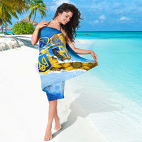 Ukraine Archangel Michael Sarong with Trident Emblem and Sunflowers Design