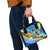 Ukraine Archangel Michael Shoulder Handbag with Trident Emblem and Sunflowers Design