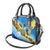 Ukraine Archangel Michael Shoulder Handbag with Trident Emblem and Sunflowers Design