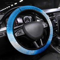 Ukraine Archangel Michael Steering Wheel Cover with Trident Emblem and Sunflowers Design