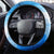 Ukraine Archangel Michael Steering Wheel Cover with Trident Emblem and Sunflowers Design