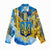 Ukraine Archangel Michael Women Casual Shirt with Trident Emblem and Sunflowers Design