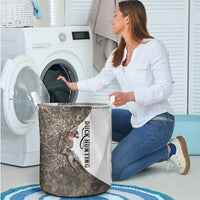 Duck Hunting Retriever Laundry Basket Mallard Shotgun Hunt with Camouflage Marsh Dog Artwork