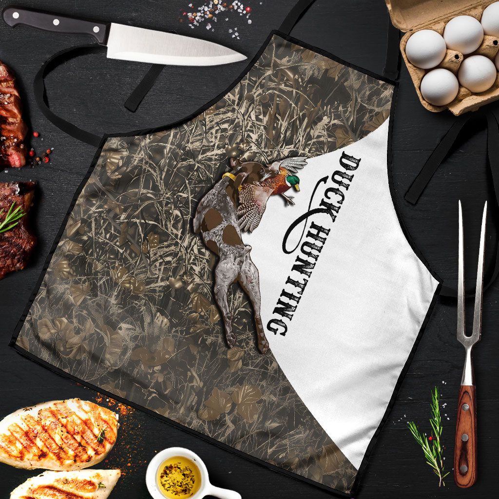 Duck Hunting Retriever Apron Mallard Shotgun Hunt with Camouflage Marsh Dog Artwork